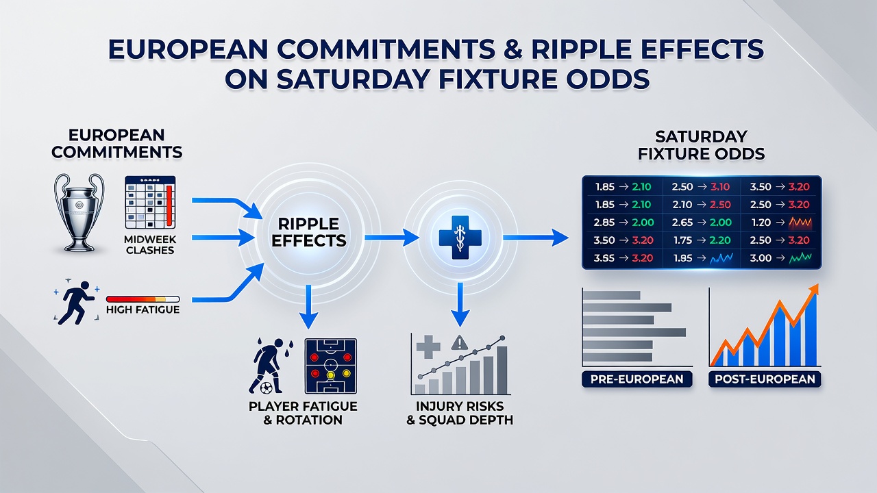 Betting markets adjusting Saturday odds based on European fixture impacts