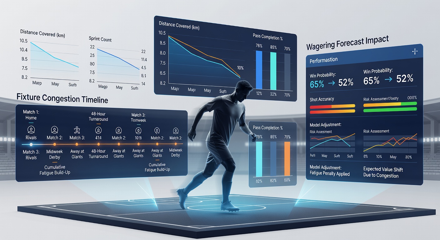 Dashboard visualization comparing pre- and post-congestion performance metrics for key indicators used in betting forecasts