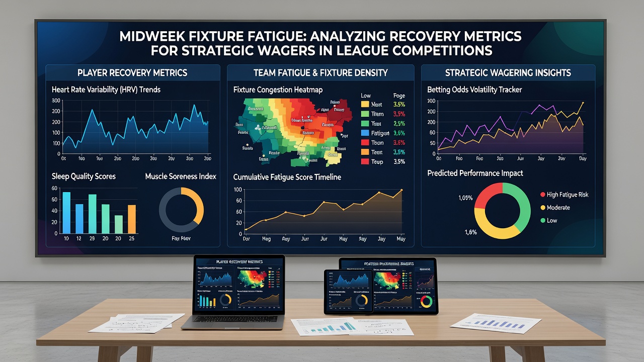 Player recovery dashboard displaying GPS and wellness metrics after congested fixtures