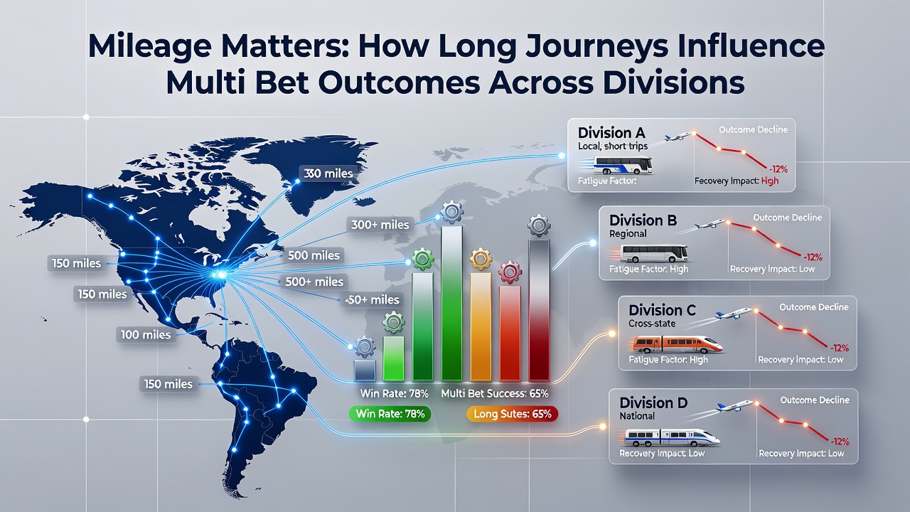 Infographic displaying journey distances and corresponding bet outcome statistics