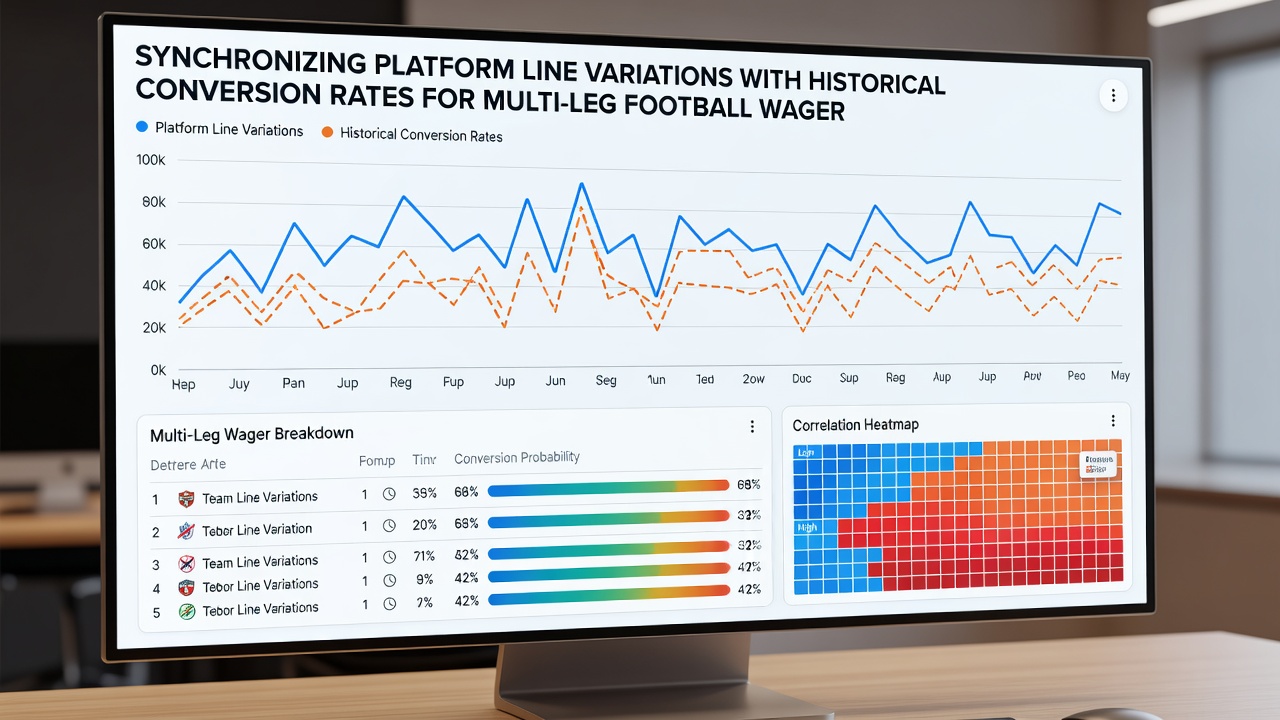 Chart showing alignment process between varied betting lines and historical conversion data for accumulator bets