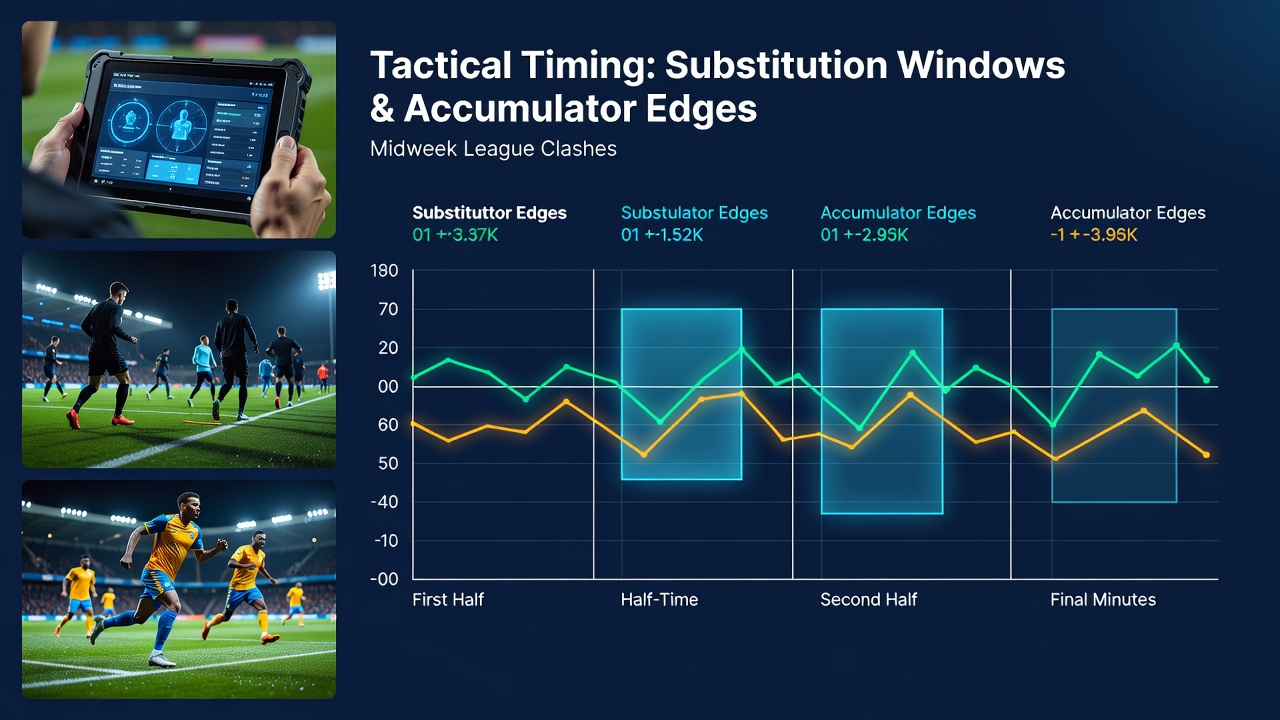 Close-up of a digital betting interface displaying live accumulator odds during a midweek football match