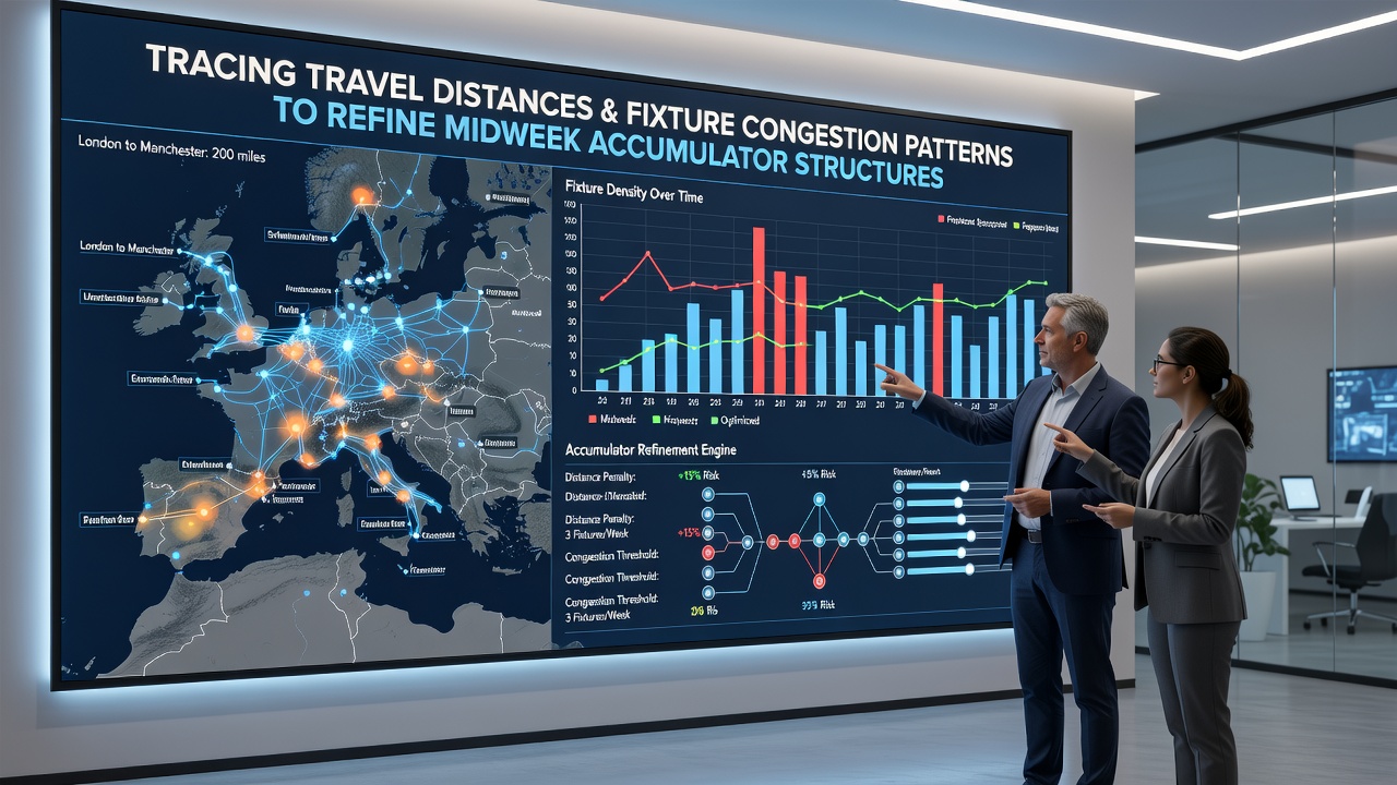 Data charts displaying team performance metrics under varying travel and fixture loads in European football