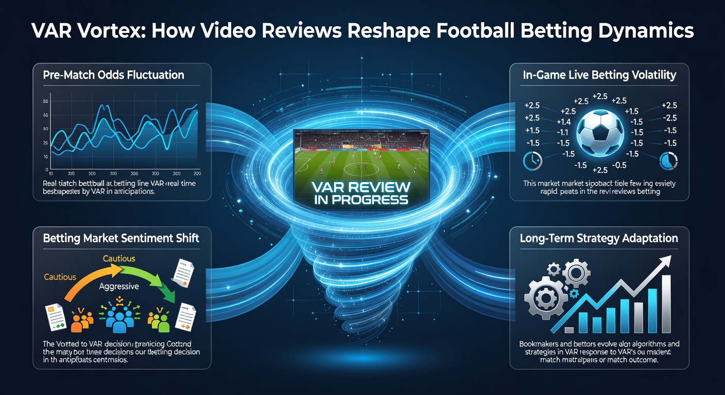 Graph illustrating VAR intervention impacts on live betting odds fluctuations across major European leagues